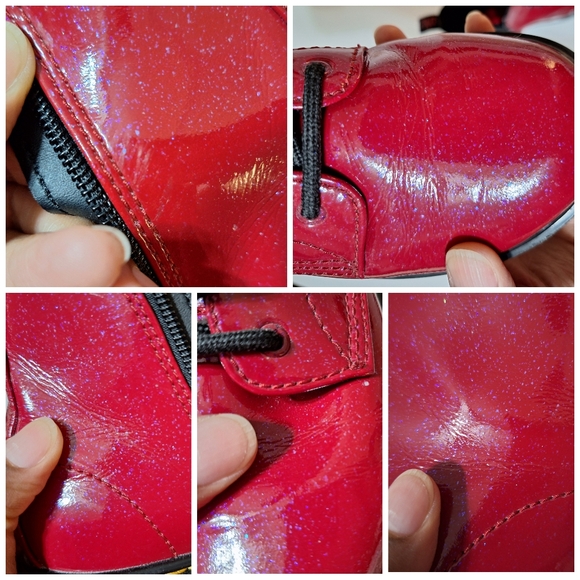 Dr. Martens 1460 Red Cosmic Glitter Boots - Picture 12 of 16